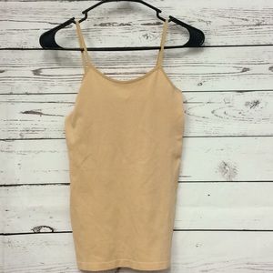 F & F nude seamless spaghetti strap tank‎